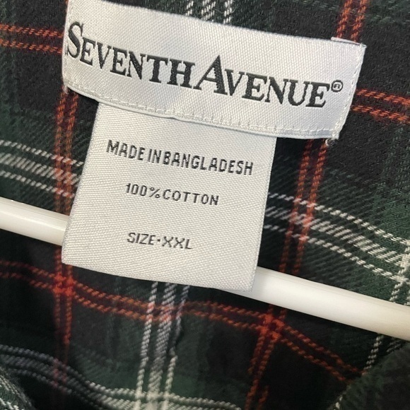 Men’s Plaid Seventh Avenue Button Up Long Sleeve‎ XXL - Picture 3 of 6